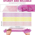 3 Piece Bright Style African exfoliating net Exfoliating Shower Set Long Bath - Image 3
