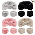 CIEHER 12 PCS Makeup Headband for Women Wrist Washband Scrunchies Cuffs for by CIEHER