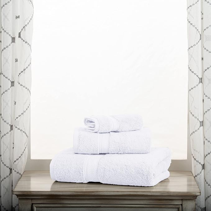 SUPERIOR Egyptian Cotton Pile 3 Piece Towel Set, Includes 1 Bath, 1 Hand - Image 2