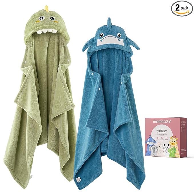 Momcozy Baby Bath Towels with Visualize Health Label by Momcozy