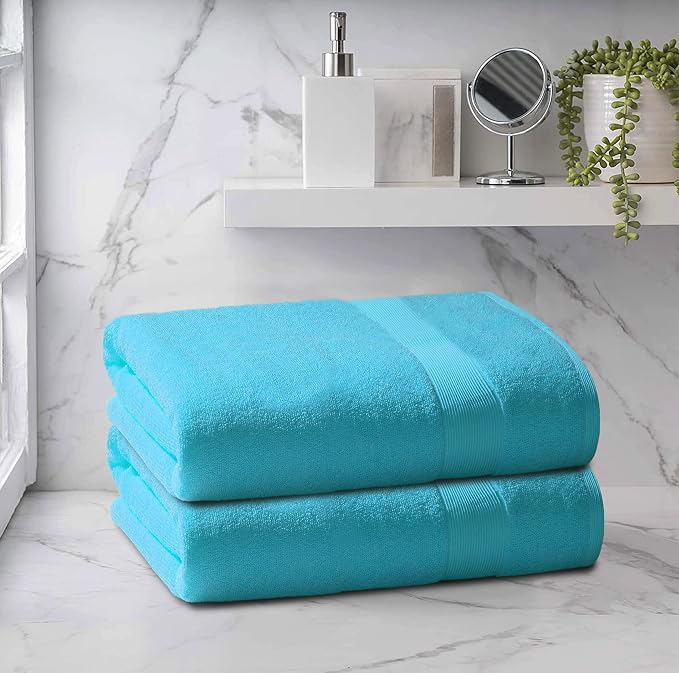 Belizzi Home Premium Cotton Oversized 2 Pack Bath Sheet 35x70-100% Pure Cotton - Image 3