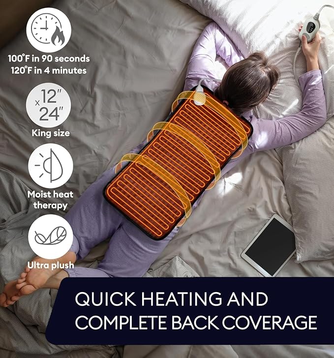 GENIANI Mothers Day Gifts for Mom – Electric Heating Pad for Back, Neck & - Image 7