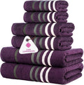 CASA COPENHAGEN Exotic 6Pcs 100% Egyptian Cotton Designer Towels Gift Set- Dark by CASACOPENHAGEN