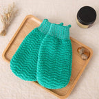Exfoliating Gloves 2 Pack, Wave Texture Exfoliating Mitt - Image 5