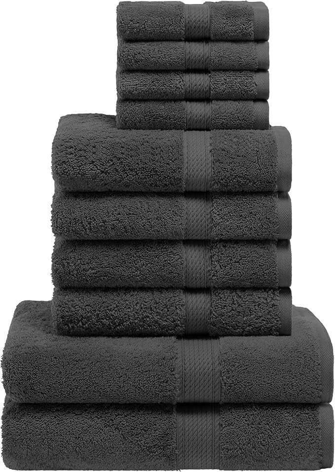 Superior Egyptian Cotton Pile 10 Piece Towel Set, Includes 2 Bath, 4 Hand - Image 4