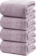 SEISSO Bath Towels 4 Pack Large Bathroom Bamboo Viscose Towels 35” x 63” Plush by SEISSO