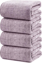 SEISSO Bath Towels 4 Pack Large Bathroom Bamboo Viscose Towels 35” x 63” Plush by SEISSO