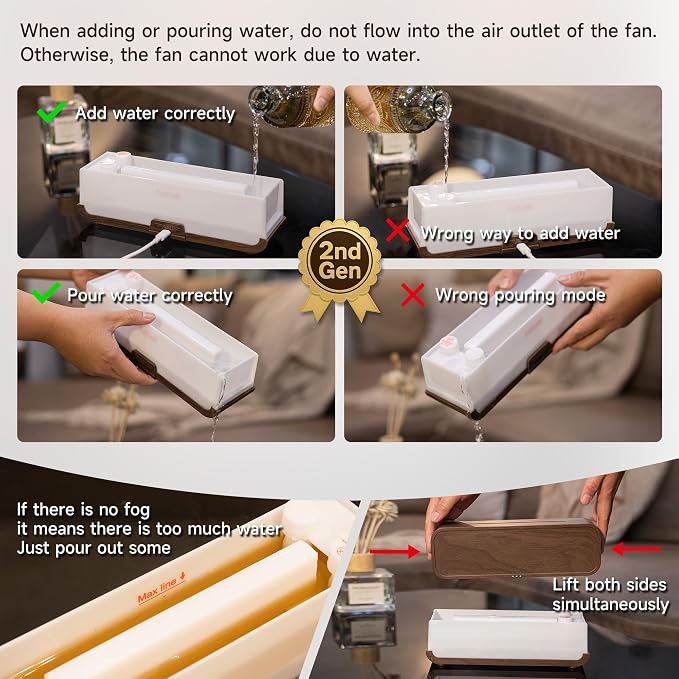 TMEHM Sound Reactive Flame Air Diffuser Humidifier, 7 Colors Aromatherapy - Image 9