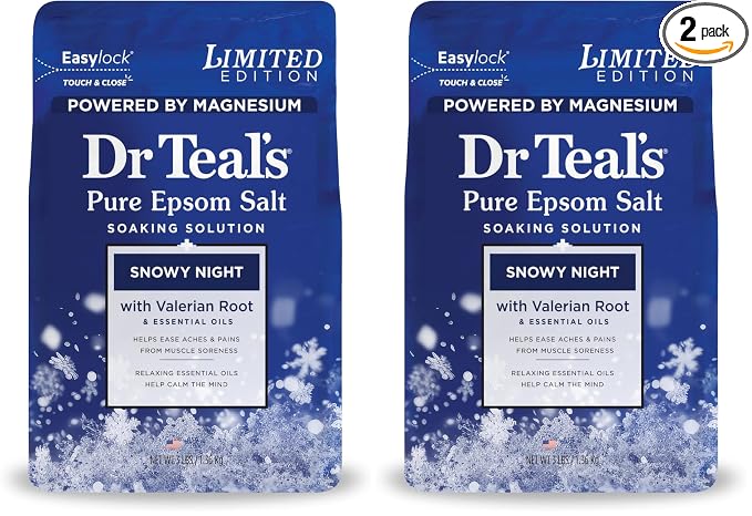 Dr Teal's Epsom Salt Magnesium Soak, Snowy Night, 3 lbs by DrTeals
