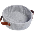 ABenkle Small Storage Basket, Mini Cotton Rope Storage Bin, Cute Tiny Shelf by ABenkle