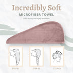 Microfiber Hair Towel Wrap, Hair Turban Towel Super Absorbent Twist Turban Dry - Image 4