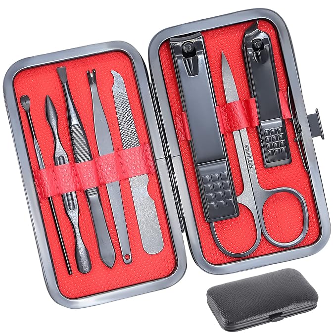 8 PCS Nail Clippers, ONEHERE Premium Manicure Set, Professional Grooming Gift by ONEHERE