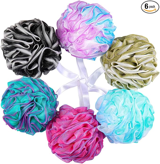 BTYMS 75g/Pc Large Loofahs Shower Sponge, Exfoliating Body Scrubber Shower by BTYMS
