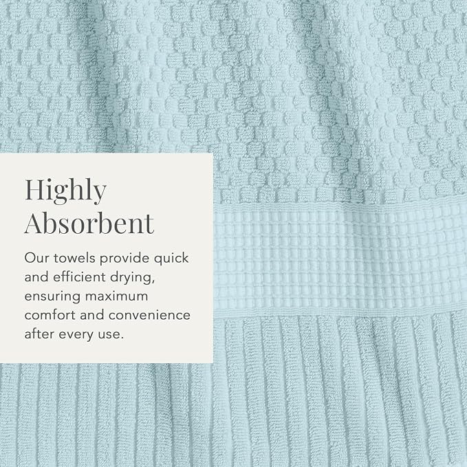 NY Loft 100% Cotton Towel Set 6 Piece | Super Soft & Absorbent Quick-Dry 2 Bath - Image 7