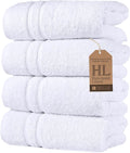 Hawmam Linen White Hand Towels for Bathroom, 16x29 Inch, Premium Turkish Cotton by HawmamLinen