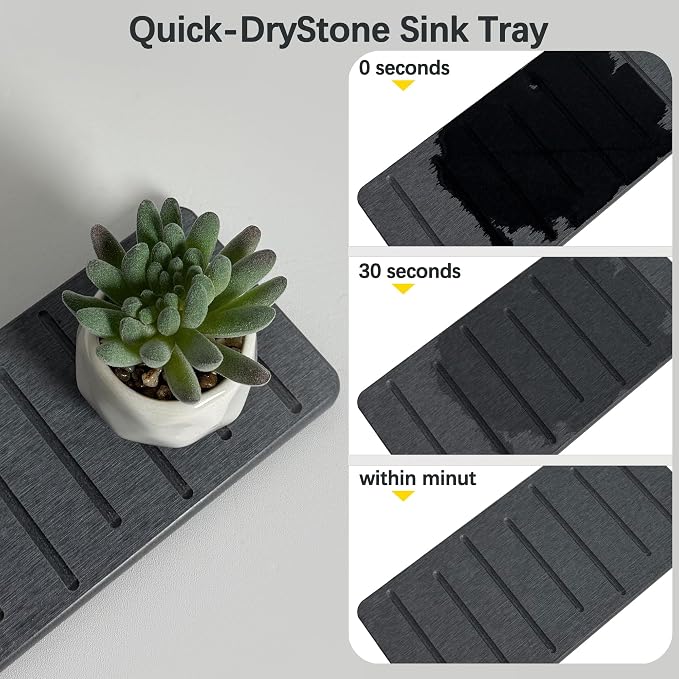 2PCS Water Absorbing Stone Tray - Image 3