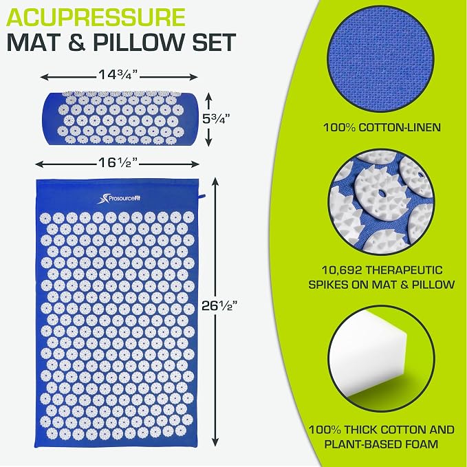 ProsourceFit Acupressure Mat and Pillow Set - Image 2