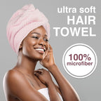 EXPRESSIONS Microfiber Hair Towel in Pink - Image 2