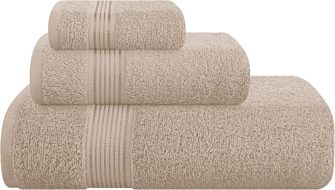 Belizzi Home Ultra Soft 3 Pack Cotton Towel Set, Contains a Bath Towel 28x55 by Unknown
