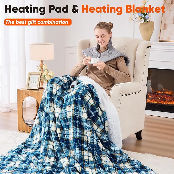 3 lb Weighted Heating Pad for Neck and Shoulders, Mothers Day Gifts for Mom - Image 9