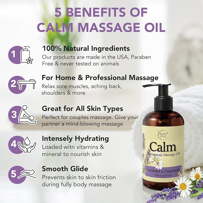 Calm Massage Oil for Massage Therapy - Image 2