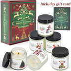 Christmas Scented Candles for Home, 6 Pack Soy Set, 21 oz Jar, Perfect Gifts - Image 7
