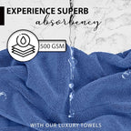 KAHAF COLLECTION 100% Cotton Bath Towels, 24x48 Pack of 6 Towels, Quick Dry - Image 3