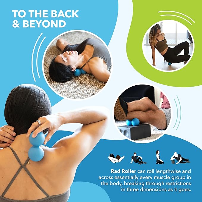 RAD Original Peanut Massage Ball – Medium Density Yoga Deep Tissue Roller Ball - Image 3