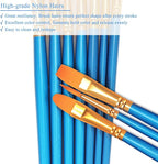 BOSOBO Paint Brush Sets, 10 Pack 100 Pcs Pointed-Round Tip Paintbrushes Nylon - Image 4