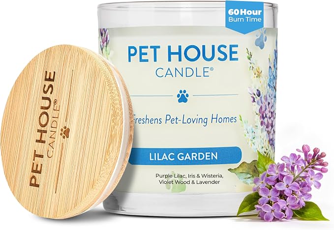 Pet House Candles, Plant-Based, Long Lasting, Clean Burning Scented Pet Odor by OneFurAll