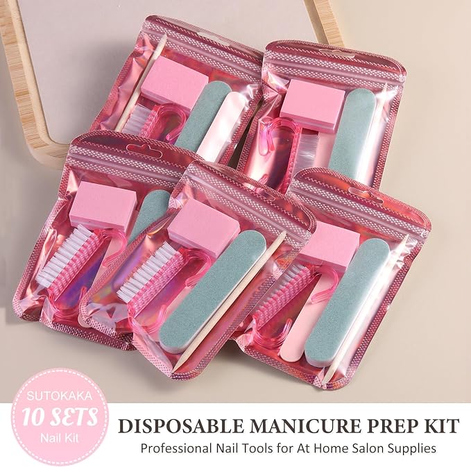 SUTOKAKA 10 Sets Disposable Manicure Prep Kit - Image 3
