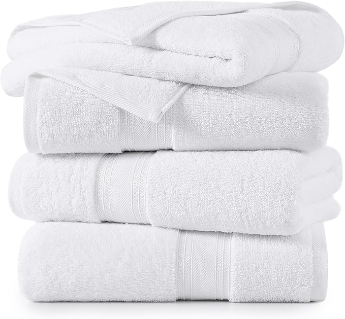 LANE LINEN 100% Cotton 4 Pack Bath Sheets - Image 2
