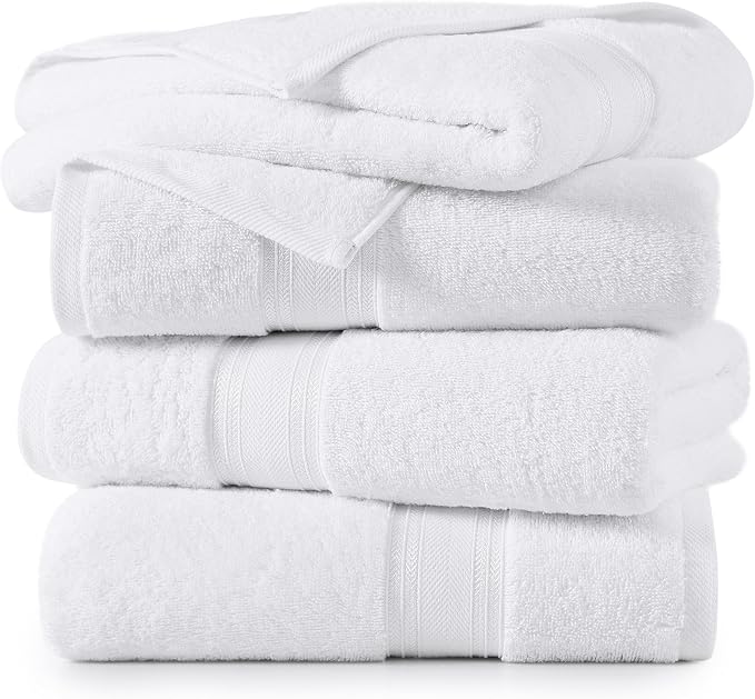 LANE LINEN 100% Cotton 4 Pack Bath Towels - Image 2