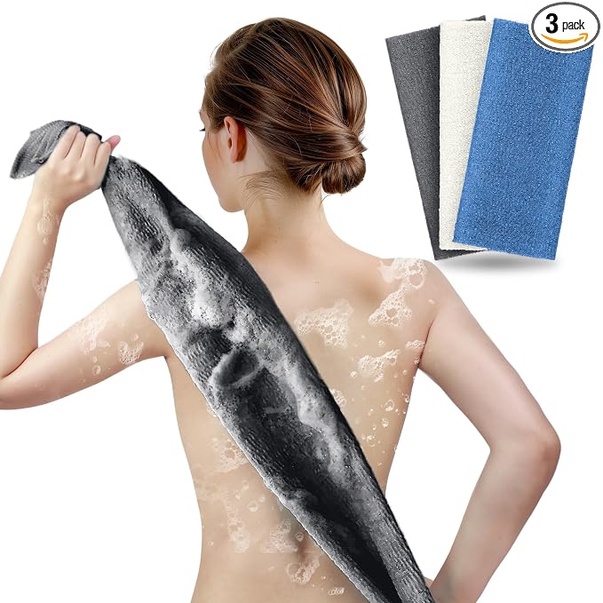 ARCH&M Exfoliating Back Scrubber & Body Washcloth, 35-Inch Japanese Exfoliation by ARCHM