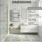 Electric Towel Warmer, Heated Towel Rack - Image 3