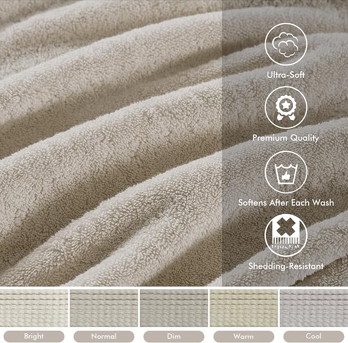 Madison Park 800GSM Bath Sheet Towel Oversized 34" x 68" 2 Pack 100% Cotton - Image 3