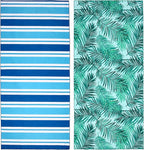 2 Pack Microfiber Beach Towel, Oversized Microfiber Pool Towel 75”x 35” by PYSUPERMODE