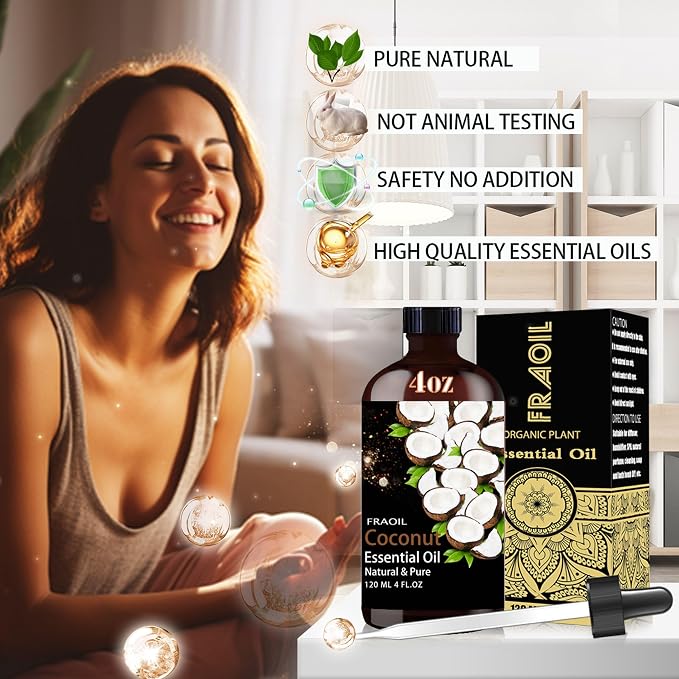 Coconut Essential Oil, Coconut Oil 4 Fl Oz 120ML - Image 2