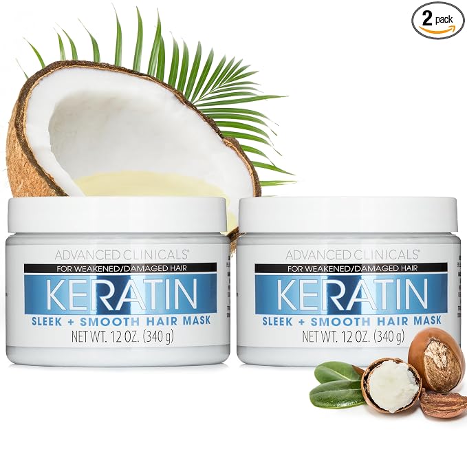 Advanced Clinicals Keratin Hair Mask Treatment, 12 Fl Oz, by AdvancedClinicals