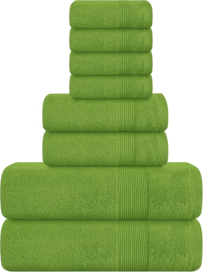 Belizzi Home 8 Piece Towel Set 100% Ring Spun Cotton, 2 Bath Towels 27x54 by Unknown