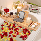 Temple Spring Bamboo Bathtub Tray Caddy - Image 7