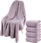 SEISSO 4 Pack Extra Large Bath Towels 63"x35", Bath Sheets by SEISSO