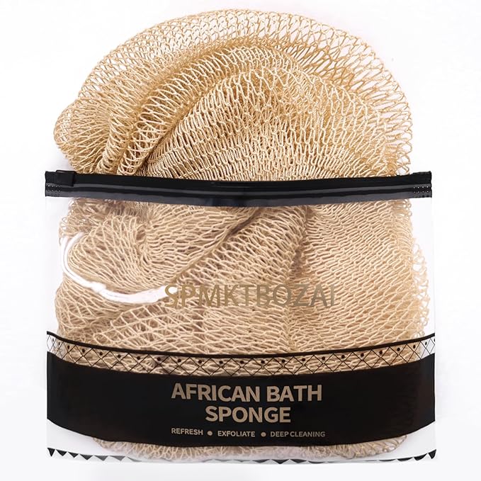 SPMKTBOZAI African Net Sponge Authentic, Loofah Exfoliating Body Scrubber Bath by SPMKTBOZAI