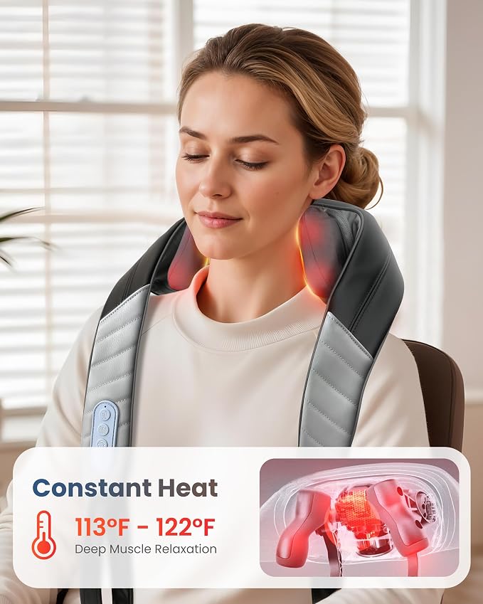 COMFIER 4D Neck Massager for Pain Relief Deep Tissue, Hands-Free Massager for - Image 5