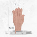 4 Pairs Exfoliating Gloves, 100% Nylon, Dual Texture Body Scrub - Image 2