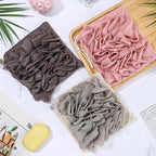 3 Pcs Washcloth Loofah Combo, 2 in 1 Bath Loofah Sponge - Image 4