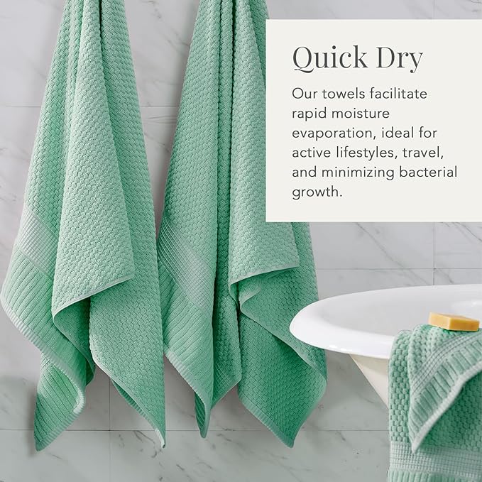 NY Loft 100% Cotton Hand Towel 6 Pack | Super Soft & Absorbent Quick-Dry Hand - Image 3