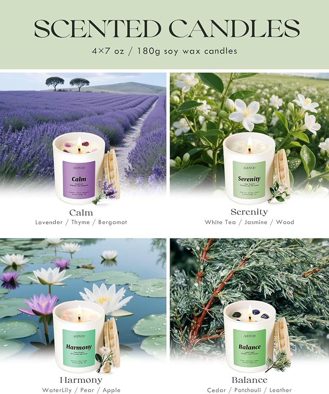 AOOVOO Calm Candles Set for Women - Image 4