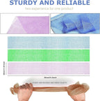 UJFQBH 3 Pieces African exfoliating net African Net Long Net Bath Sponge - Image 3