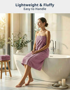 LANE LINEN 100% Cotton Large Bath Towels Set of 4 - Image 2